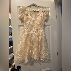 Off white 3D flower dress